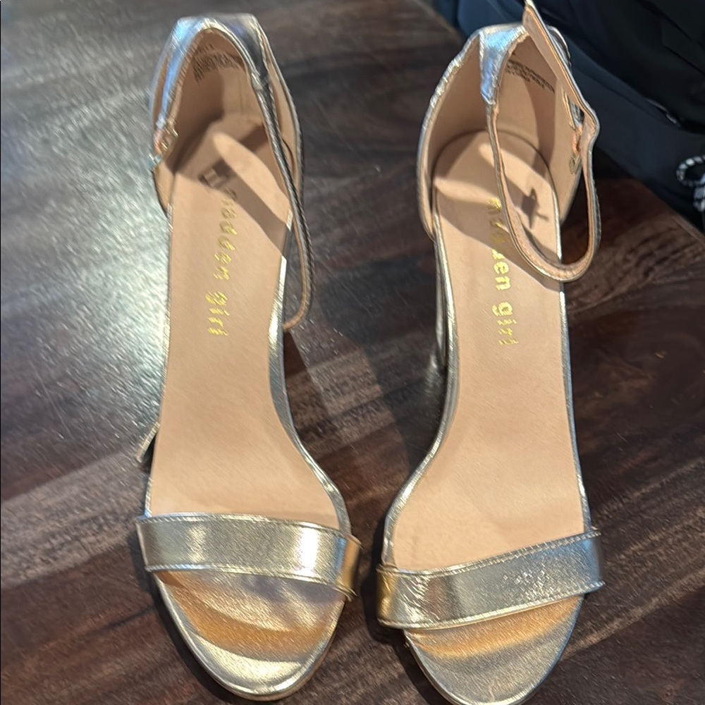 Rose Gold never worn Heeled Sandals